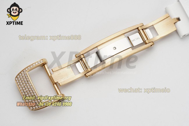 RM07-01 Ladies 31.5mm ZF RG White/Full Damond Sketelon on RG/RU Strap CRMA2 RM07-01 Ladies 31.5mm ZF RG White/Full Damond Sketelon on RG/RU Strap CRMA2