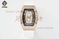 RM07-01 Ladies 31.5mm ZF RG White/Full Damond Sketelon on RG/RU Strap CRMA2 RM07-01 Ladies 31.5mm ZF RG White/Full Damond Sketelon on RG/RU Strap CRMA2