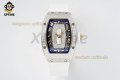 RM07-01 Ladies 31.5mm ZF White/Full Damond Sketelon on SS/Ru Strap CRMA2