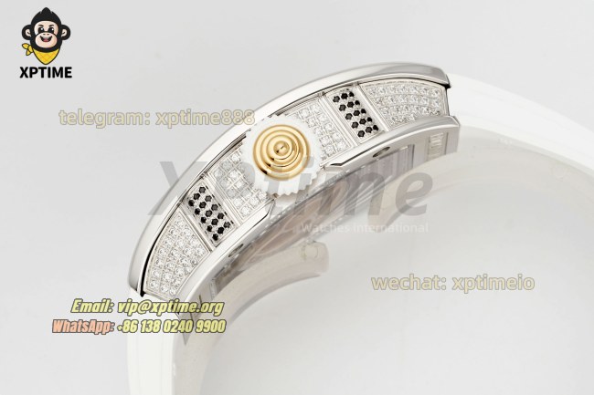 RM07-01 Ladies 31.5mm ZF Red/Full Damond Sketelon on SS/RU Strap CRMA2 RM07-01 Ladies 31.5mm ZF Red/Full Damond Sketelon on SS/RU Strap CRMA2