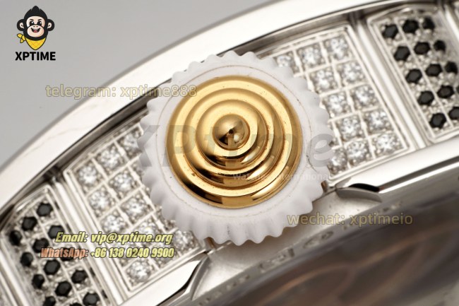 RM07-01 Ladies 31.5mm ZF Red/Full Damond Sketelon on SS/RU Strap CRMA2 RM07-01 Ladies 31.5mm ZF Red/Full Damond Sketelon on SS/RU Strap CRMA2