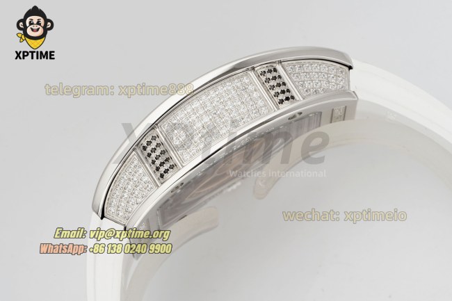 RM07-01 Ladies 31.5mm ZF Red/Full Damond Sketelon on SS/RU Strap CRMA2 RM07-01 Ladies 31.5mm ZF Red/Full Damond Sketelon on SS/RU Strap CRMA2