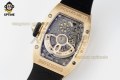 RM07-01 Ladies 31.5mm ZF RG Black/Full Damond Sketelon on RG/RU Strap CRMA2 RM07-01 Ladies 31.5mm ZF RG Black/Full Damond Sketelon on RG/RU Strap CRMA2