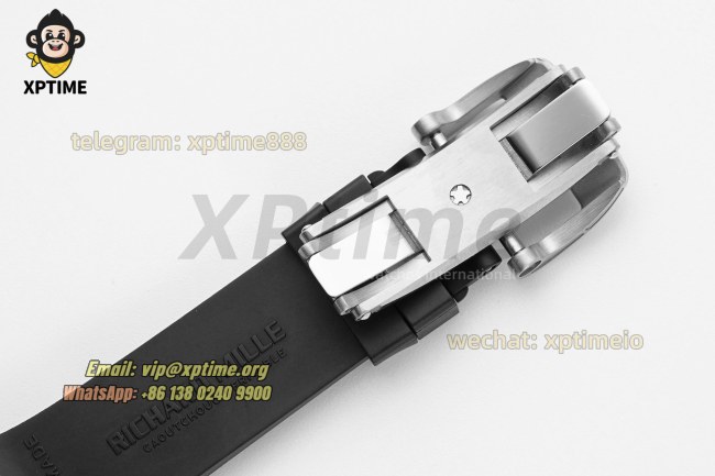RM07-01 Ladies 31.5mm ZF Black/Damond Sketelon on SS/RU Strap CRMA2 RM07-01 Ladies 31.5mm ZF Black/Damond Sketelon on SS/RU Strap CRMA2