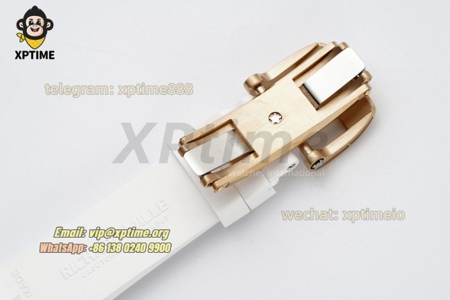 RM07-01 Ladies 31.5mm ZF RG White/Full Damond Sketelon on RG/RU Strap CRMA2 RM07-01 Ladies 31.5mm ZF RG White/Full Damond Sketelon on RG/RU Strap CRMA2