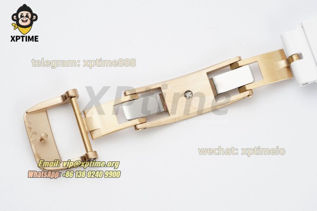 RM07-01 Ladies 31.5mm ZF RG White/Full Damond Sketelon on RG/RU Strap CRMA2 RM07-01 Ladies 31.5mm ZF RG White/Full Damond Sketelon on RG/RU Strap CRMA2