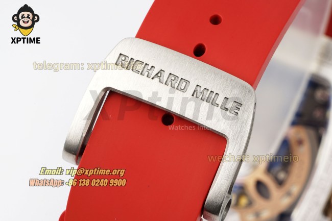 RM07-01 Ladies 31.5mm ZF Red/Damond Sketelon on SS/RU Strap CRMA2 RM07-01 Ladies 31.5mm ZF Red/Damond Sketelon on SS/RU Strap CRMA2