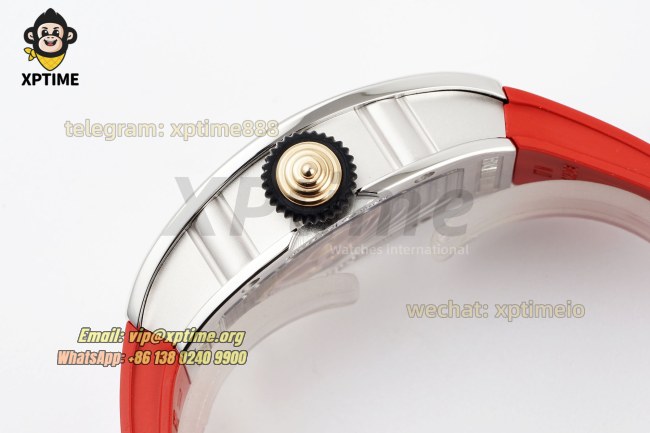 RM07-01 Ladies 31.5mm ZF Red/Damond Sketelon on SS/RU Strap CRMA2 RM07-01 Ladies 31.5mm ZF Red/Damond Sketelon on SS/RU Strap CRMA2