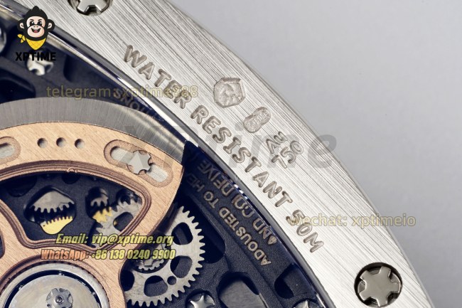 RM07-01 Ladies 31.5mm ZF Red/Damond Sketelon on SS/RU Strap CRMA2 RM07-01 Ladies 31.5mm ZF Red/Damond Sketelon on SS/RU Strap CRMA2