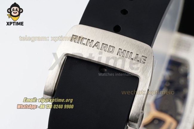 RM07-01 Ladies 31.5mm ZF Black/Damond Sketelon on SS/RU Strap CRMA2 RM07-01 Ladies 31.5mm ZF Black/Damond Sketelon on SS/RU Strap CRMA2