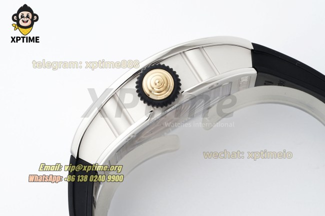 RM07-01 Ladies 31.5mm ZF Black/Damond Sketelon on SS/RU Strap CRMA2 RM07-01 Ladies 31.5mm ZF Black/Damond Sketelon on SS/RU Strap CRMA2