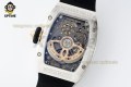 RM07-01 Ladies 31.5mm ZF RG Black/Full Damond Sketelon on SS/RU Strap CRMA2 RM07-01 Ladies 31.5mm ZF RG Black/Full Damond Sketelon on SS/RU Strap CRMA2