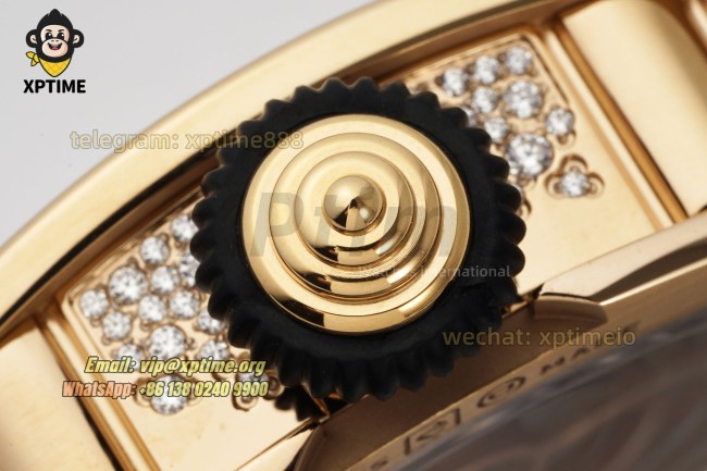 RM07-01 Ladies 31.5mm ZF RG Black/Full Damond Sketelon on RG/RU Strap CRMA2 RM07-01 Ladies 31.5mm ZF RG Black/Full Damond Sketelon on RG/RU Strap CRMA2