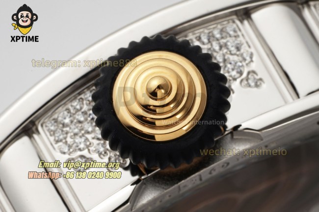 RM07-01 Ladies 31.5mm ZF RG Black/Full Damond Sketelon on SS/RU Strap CRMA2 RM07-01 Ladies 31.5mm ZF RG Black/Full Damond Sketelon on SS/RU Strap CRMA2