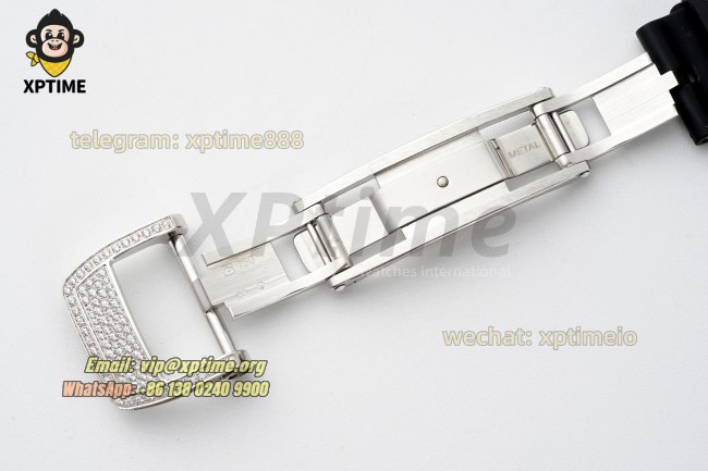 RM07-01 Ladies 31.5mm ZF RG Black/Full Damond Sketelon on SS/RU Strap CRMA2 RM07-01 Ladies 31.5mm ZF RG Black/Full Damond Sketelon on SS/RU Strap CRMA2