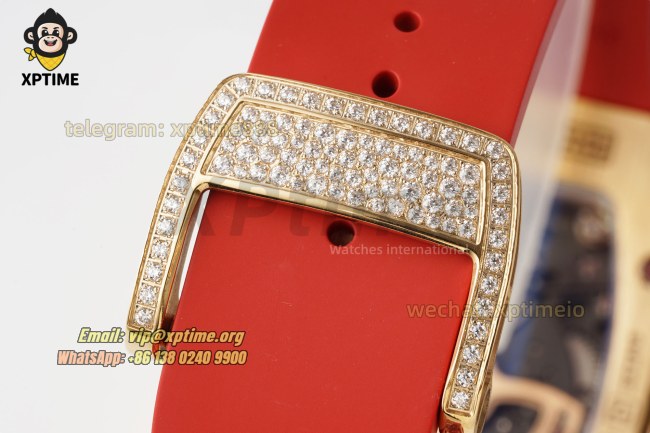 RM07-01 Ladies 31.5mm ZF RG Red/Full Damond Sketelon on RG/RU Strap CRMA2 RM07-01 Ladies 31.5mm ZF RG Red/Full Damond Sketelon on RG/RU Strap CRMA2