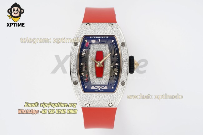 RM07-01 Ladies 31.5mm ZF RG Red/Full Damond Sketelon on SS/RU Strap CRMA2 RM07-01 Ladies 31.5mm ZF RG Red/Full Damond Sketelon on SS/RU Strap CRMA2