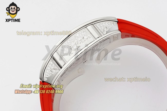 RM07-01 Ladies 31.5mm ZF RG Red/Full Damond Sketelon on SS/RU Strap CRMA2 RM07-01 Ladies 31.5mm ZF RG Red/Full Damond Sketelon on SS/RU Strap CRMA2