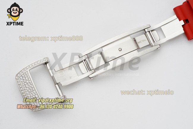 RM07-01 Ladies 31.5mm ZF RG Red/Full Damond Sketelon on SS/RU Strap CRMA2 RM07-01 Ladies 31.5mm ZF RG Red/Full Damond Sketelon on SS/RU Strap CRMA2