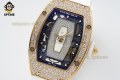 RM07-01 Ladies 31.5mm ZF RG White/Full Damond Sketelon on RG/RU Strap CRMA2 RM07-01 Ladies 31.5mm ZF RG White/Full Damond Sketelon on RG/RU Strap CRMA2