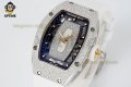 RM07-01 Ladies 31.5mm ZF RG White/Full Damond Sketelon on SS/RU Strap CRMA2 RM07-01 Ladies 31.5mm ZF RG White/Full Damond Sketelon on SS/RU Strap CRMA2