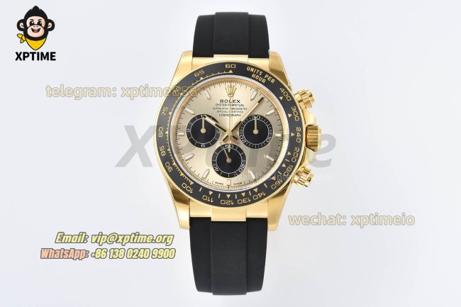 Daytona 126518 40mm VSF YG/Black Stick on YG/RU Strap DD4131 Super Clone (Weighted) Daytona 126518 40mm VSF YG/Black Stick on YG/RU Strap DD4131 Super Clone (Weighted)