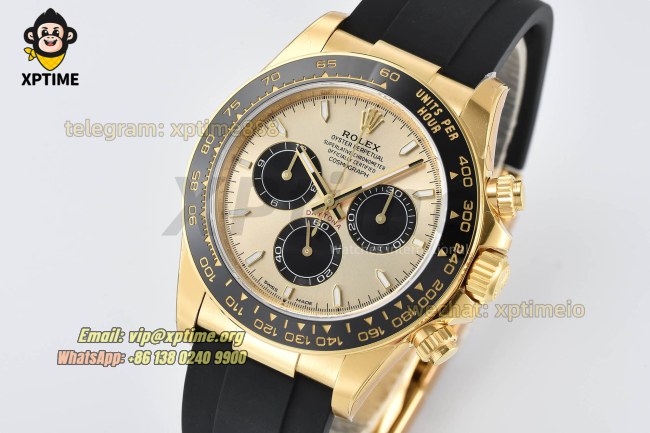 Daytona 126518 40mm VSF YG/Black Stick on YG/RU Strap DD4131 Super Clone (Weighted) Daytona 126518 40mm VSF YG/Black Stick on YG/RU Strap DD4131 Super Clone (Weighted)