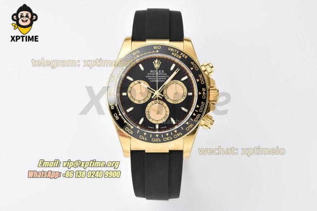 Daytona 126518 40mm VSF Black YG/Stick on YG/RU Strap DD4131 Super Clone (Weighted) Daytona 126518 40mm VSF Black YG/Stick on YG/RU Strap DD4131 Super Clone (Weighted)