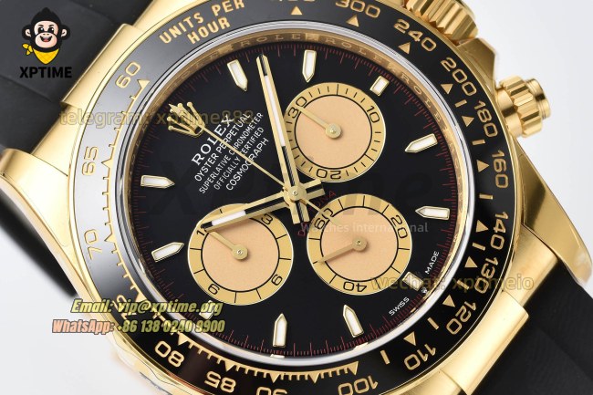 Daytona 126518 40mm VSF Black YG/Stick on YG/RU Strap DD4131 Super Clone (Weighted) Daytona 126518 40mm VSF Black YG/Stick on YG/RU Strap DD4131 Super Clone (Weighted)