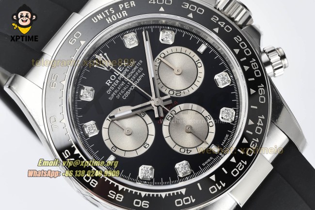 Daytona 126519 40mm VSF Black Gray/Diamond on SS/RU Strap DD4131 Super Clone (Weight) Daytona 126519 40mm VSF Black Gray/Diamond on SS/RU Strap DD4131 Super Clone (Weight)
