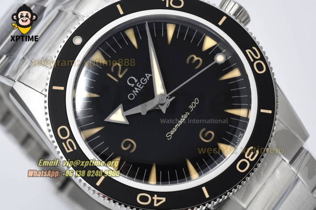 Seamaster 300M 41mm VSF Black/Numeral on SS/SS Bracelet 8912 Super Clone Seamaster 300M 41mm VSF Black/Numeral on SS/SS Bracelet 8912 Super Clone