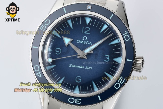 Seamaster 300M 41mm VSF Blue/Numeral on SS/SS Bracelet A8912 Super Clone Seamaster 300M 41mm VSF Blue/Numeral on SS/SS Bracelet A8912 Super Clone