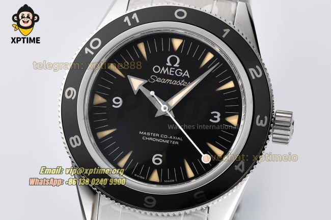 Seamaster 007 41mm VSF Black/Arrow & Numeral on SS/SS Bracelet A8400 Super Clone Seamaster 007 41mm VSF Black/Arrow & Numeral on SS/SS Bracelet A8400 Super Clone