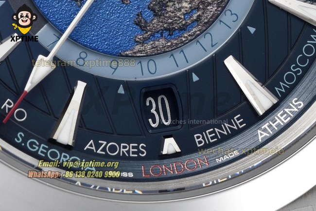 Aqua Terral 150M Worldtimer 43mm VSF Dark Blue/Stick on SS/SS Bracelet A8938 Super Clone Aqua Terral 150M Worldtimer 43mm VSF Dark Blue/Stick on SS/SS Bracelet A8938 Super Clone