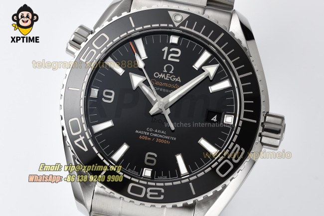 Planet Ocean 600M 43.5mm VSF Black/Stick Numerals on SS/SS Bracelet A8900 Super Clone Planet Ocean 600M 43.5mm VSF Black/Stick Numerals on SS/SS Bracelet A8900 Super Clone